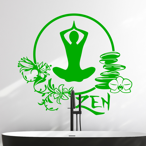 Zen silhouette wall sticker