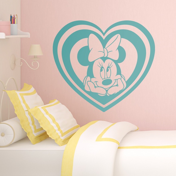 Kids wall sticker Minnie Mouse Heart