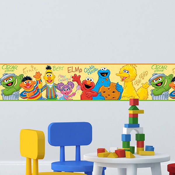 Wall Stories Stickers muraux pour enfants - Sesame Street, Elmo va au Zoo -  Stickers muraux interactifs pour chambre d'enfant - Grand autocollant mural  avec application de jeu et d'activité gratuite