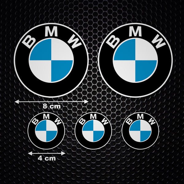 BMW motorrad logo decal stickers for motorcycles ( Pair of 2 stickers )