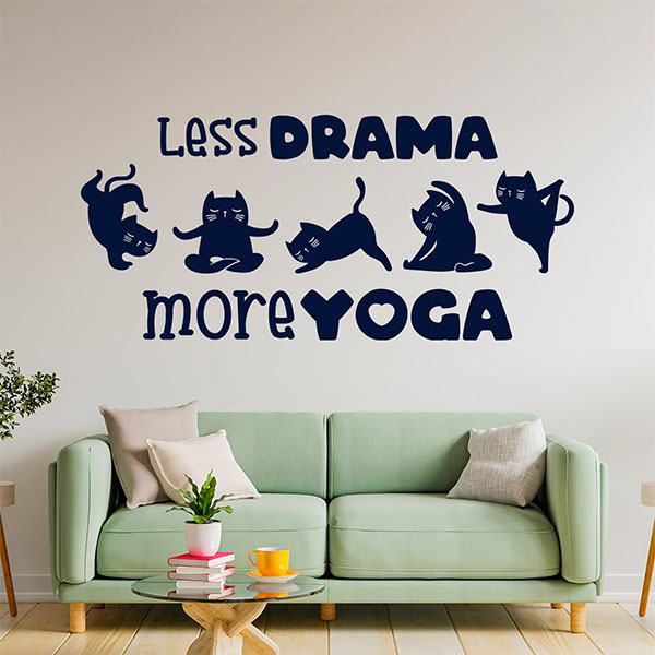 Wall sticker Less drama more yoga