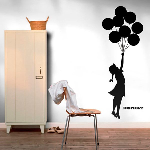 Wall Sticker Banksy, Girl with Balloons