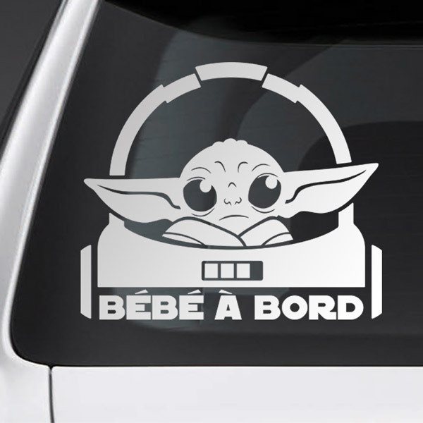 Sticker Baby Yoda 1 on board - French