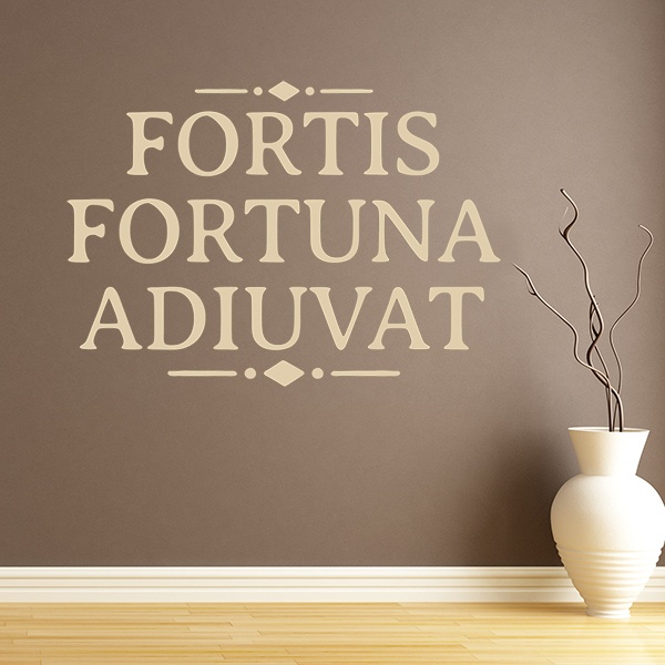 Latin: Fortes fortuna adiuvat Classic Round Sticker
