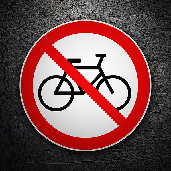 Sticker / autocollant : stationnement vélo gênant - 20cm
