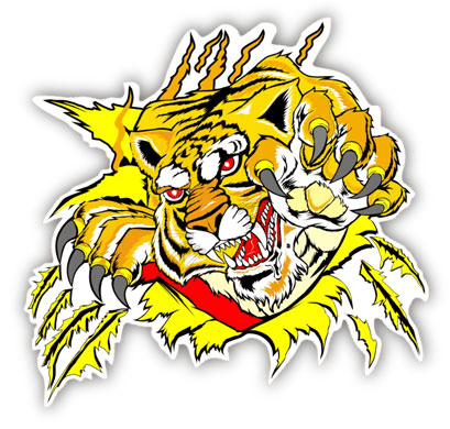 tiger attack muraldecal stickers sticker position normal cm