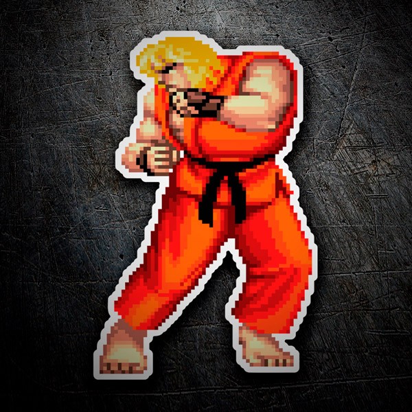 Wall Sticker Street Fighter Guile Pixel Art