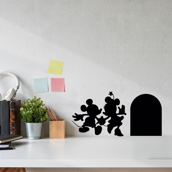 Stickers for Kids: Mickey and Minnie hole skirting board