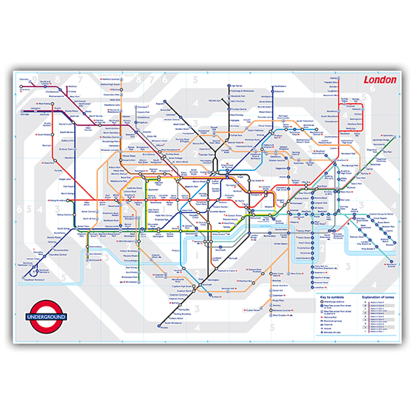 London Underground Wall Map