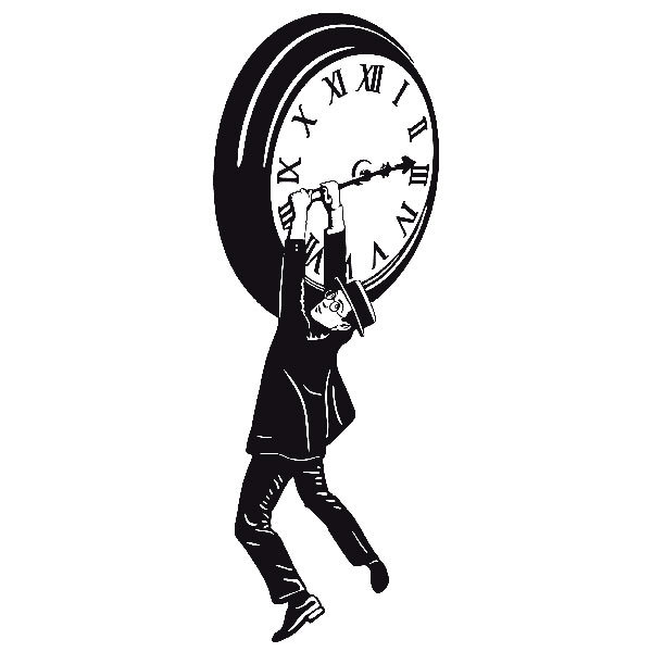 Wall Stickers: Harold Lloyd hanging from the clock