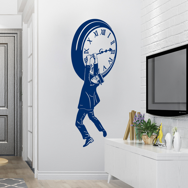 Wall Stickers: Harold Lloyd hanging from the clock