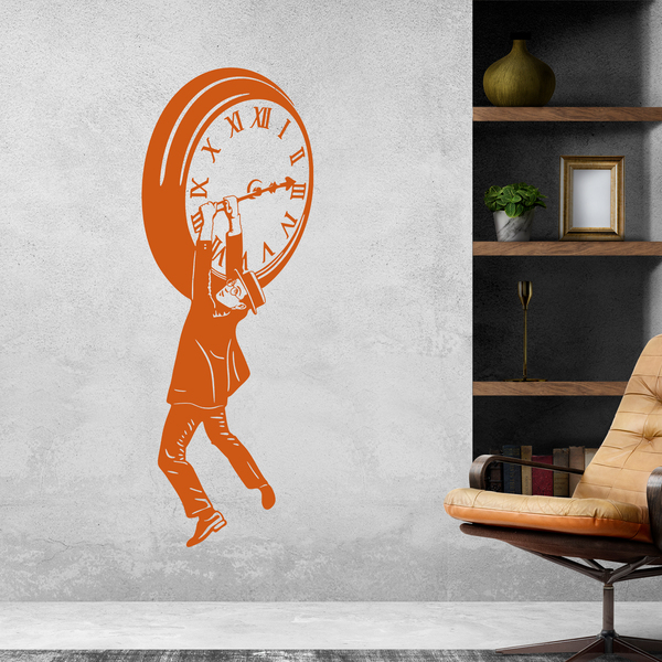 Wall Stickers: Harold Lloyd hanging from the clock