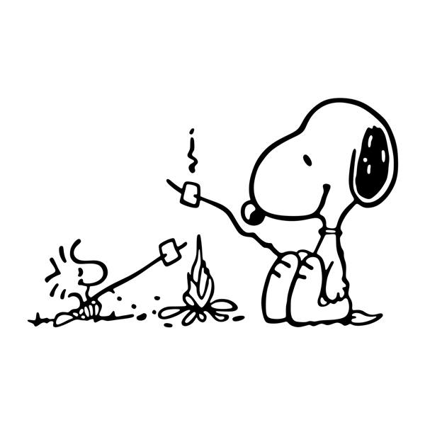 Wall Stickers: Snoopy Bonfire 2