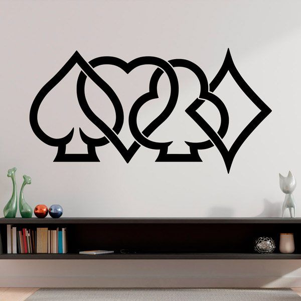 Wall Stickers: Intertwined Poker Symbols