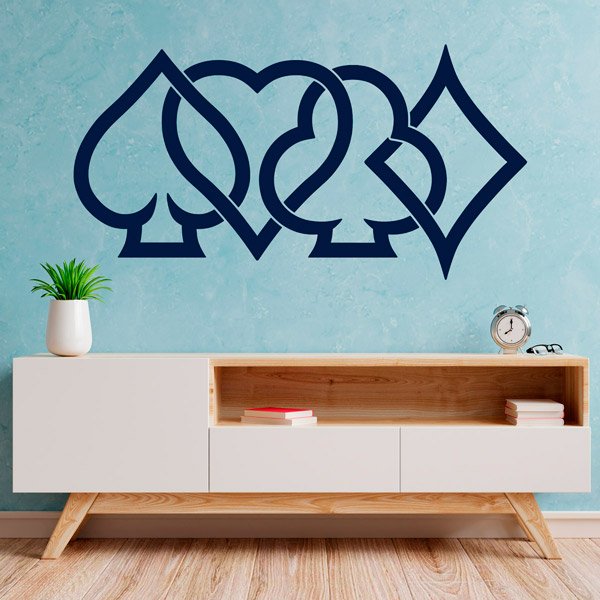 Wall Stickers: Intertwined Poker Symbols