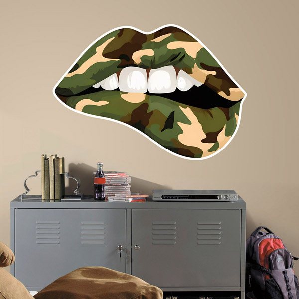 Wall Stickers: Camouflage lips 2