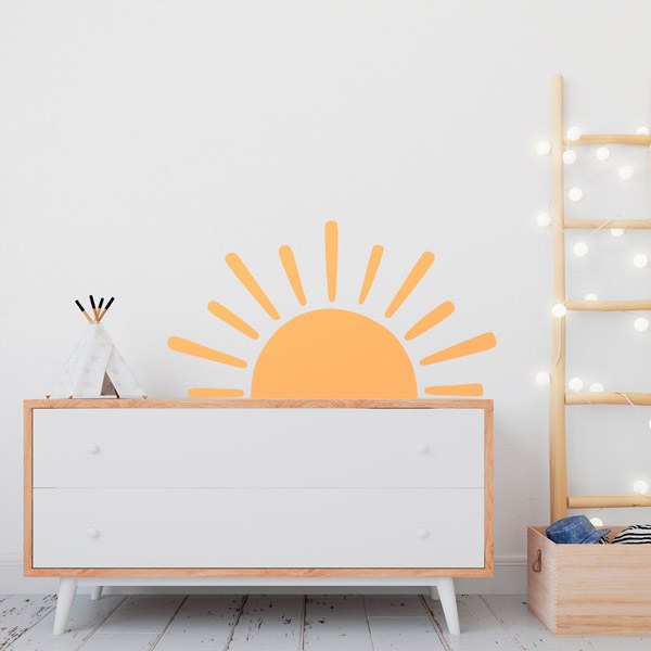 Wall Stickers: Decorative Half Sun