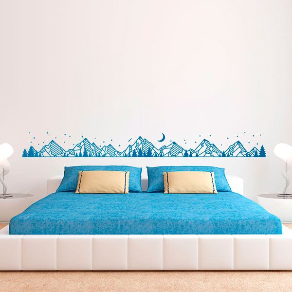 Wall Stickers: Mountain landscape at night