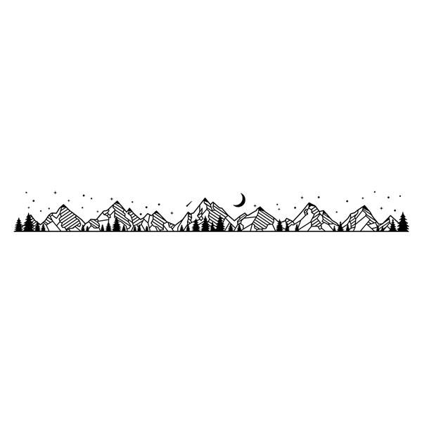 Wall Stickers: Mountain landscape at night