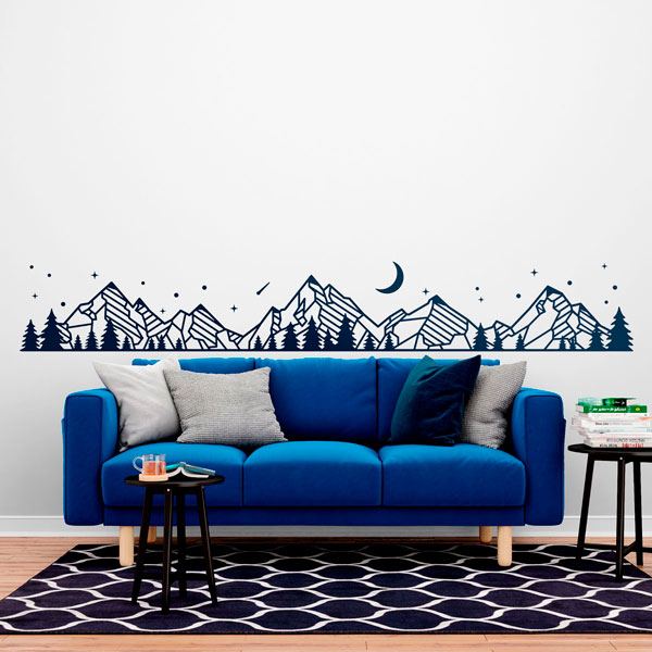 Wall Stickers: Night mountain landscape