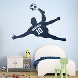 Stickers for Kids: Silhouette of a child footballer doing a personali 2