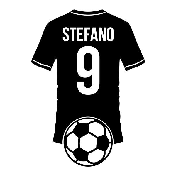 Stickers for Kids: Silhouette of a football jersey with personalized 