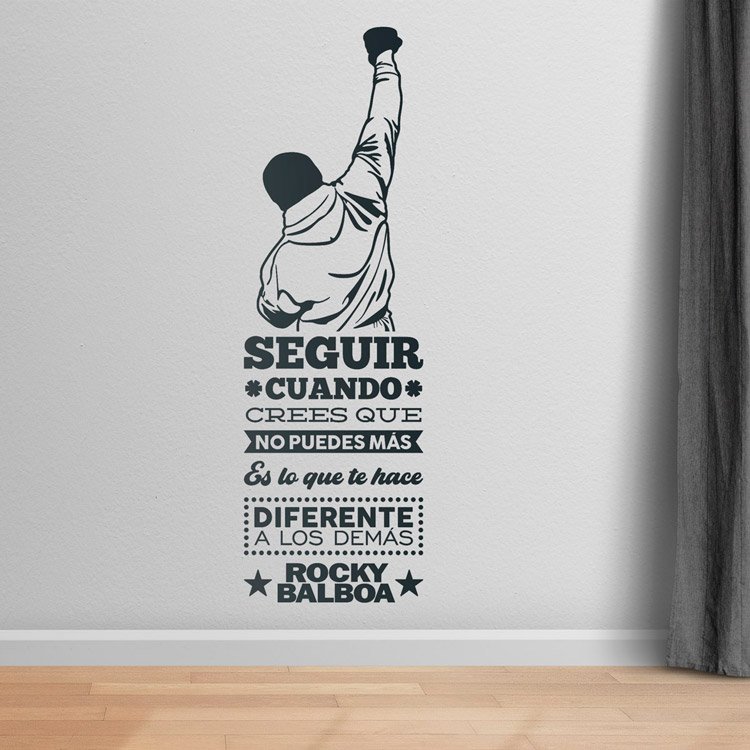 Wall Stickers: Decorative vinyl with Rocky Balboa quote