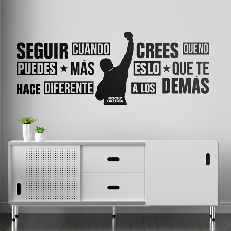 Wall Stickers: Decorative vinyl with motivational quote from Rock