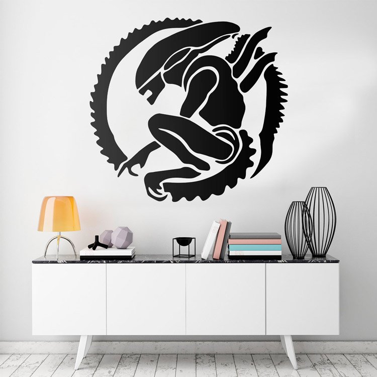 Wall Stickers: Alien figure in hidden position