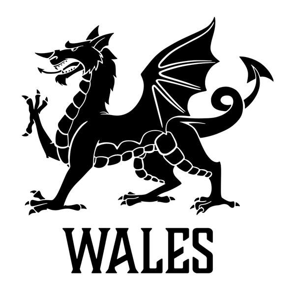 Wall Stickers: Decorative Dragon of Wales vinyl, iconic design