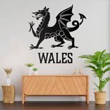 Wall Stickers: Decorative Dragon of Wales vinyl, iconic design 2