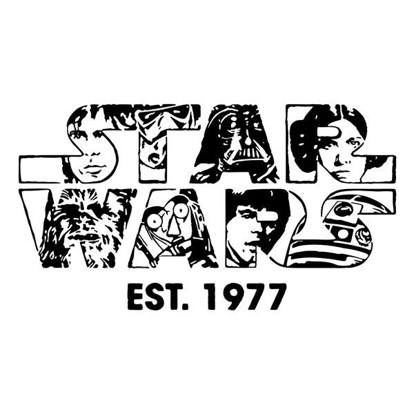 Wall Stickers: Star Wars 1977 wall sticker with iconic characters