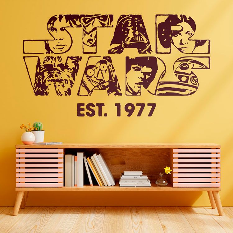 Wall Stickers: Star Wars 1977 wall sticker with iconic characters