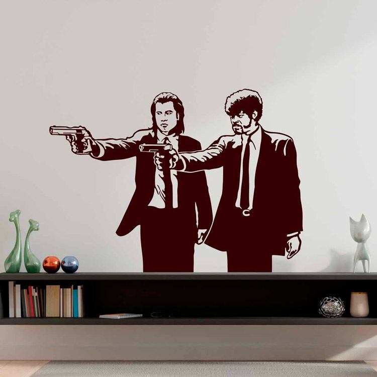 Wall Stickers: Jules and Vincent Vega in Pulp Fiction