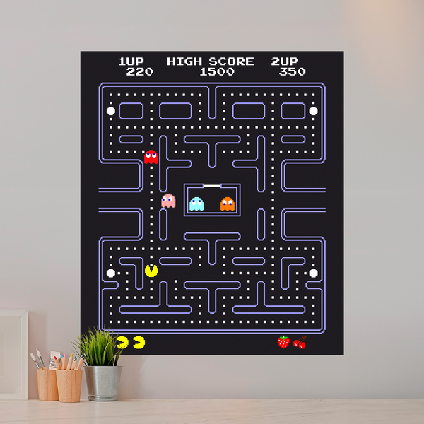 Wall Stickers: Pac-Man Arcade Game Color