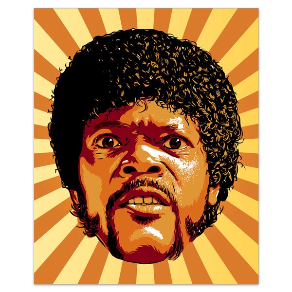 Adhesive poster Star Pulp Fiction Jules Winnfield