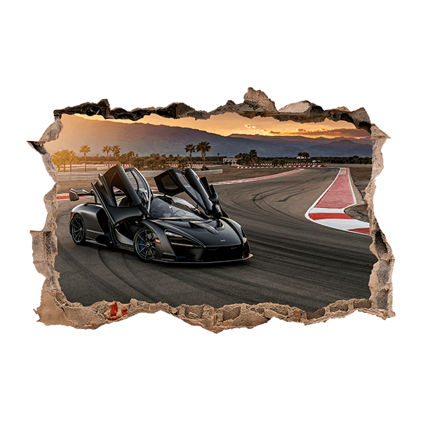 Wall Stickers: Black Mclaren Senna on Track