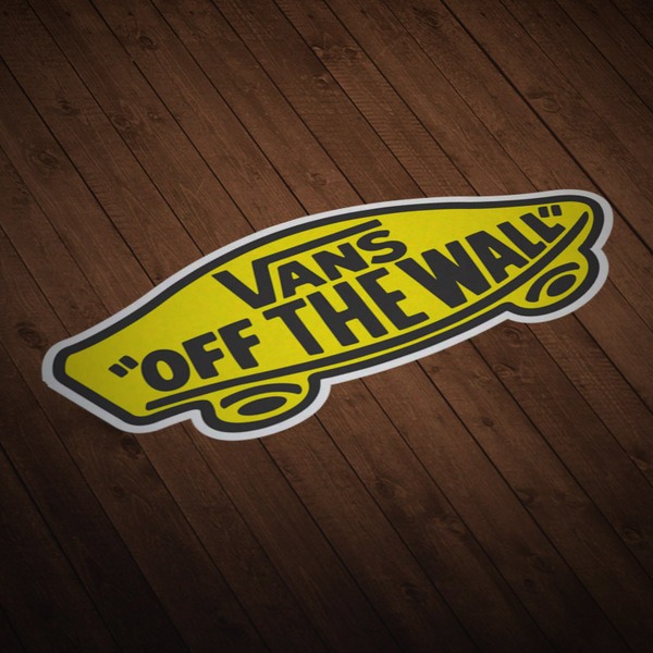 yellow vans off the wall sticker