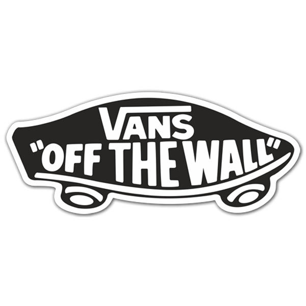 Sticker Vans off the wall black 