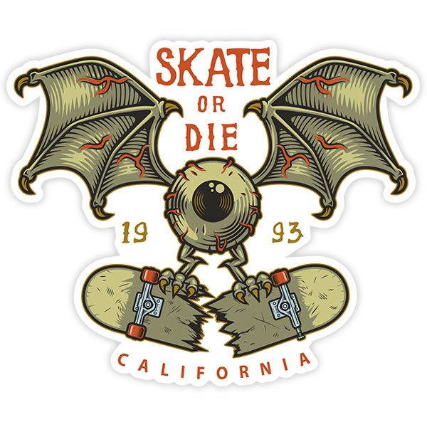 Skate or Die Sticker for Sale by PerfectLoop