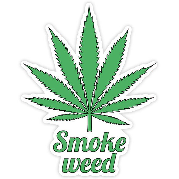 Sticker Smoke Weed | MuralDecal.com