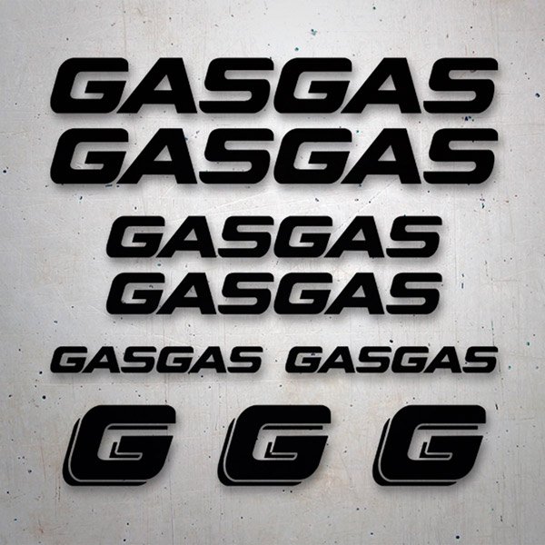 Car & Motorbike Stickers: Set 9X GasGas