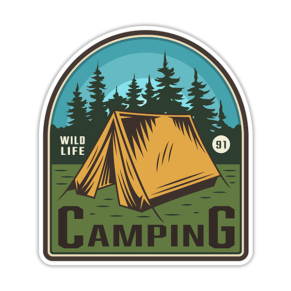 Car & Motorbike Stickers: Camping Wild Life 91