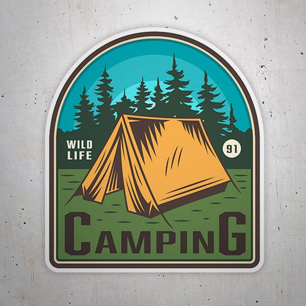 Car & Motorbike Stickers: Camping Wild Life 91