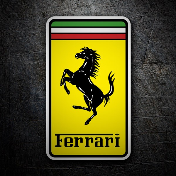 West Mountain Inc Ferrari Logo Wall Decal Sticker (Medium: 16 W x 21 H)