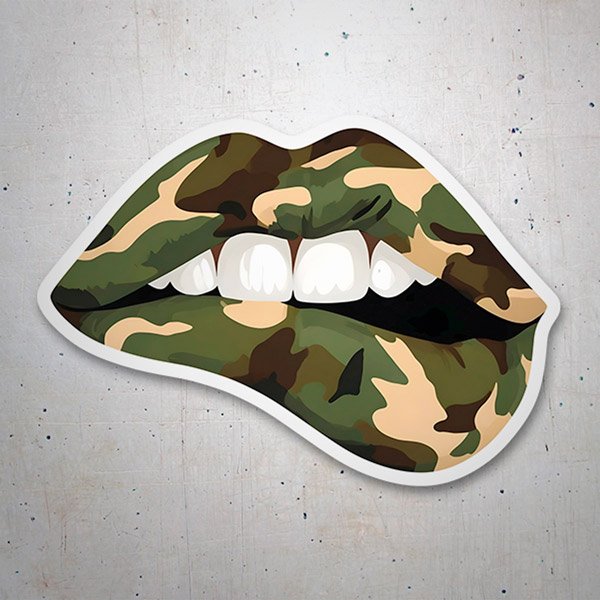 Car & Motorbike Stickers: Camouflage lips