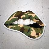 Car & Motorbike Stickers: Camouflage lips 3