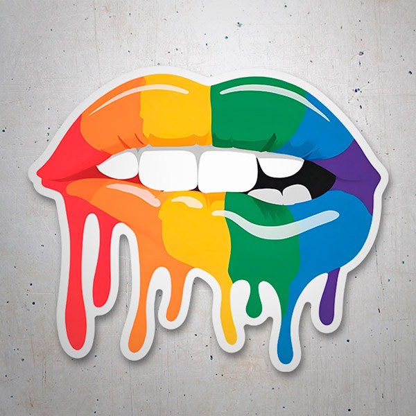 Car & Motorbike Stickers: LGTBI lips 2