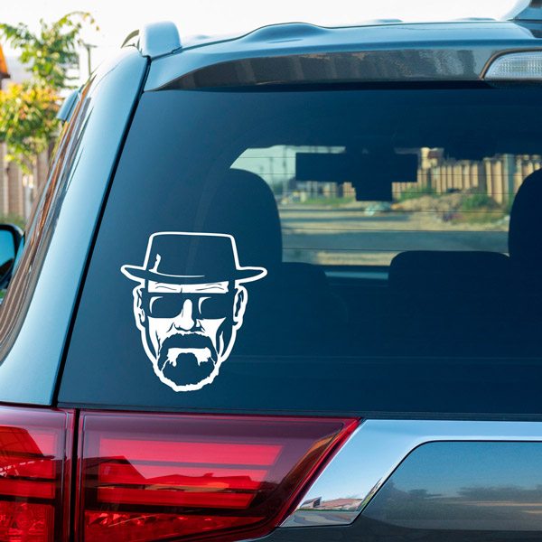 Car & Motorbike Stickers: Heisenberg with hat and sunglasses