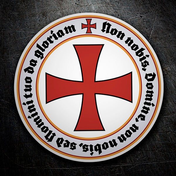 Car & Motorbike Stickers: Templar Cross Non Nobis Domine